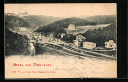 AK Rosenburg, Ortsansicht Mit Güterzug Aus Der Vogelschau  - Other & Unclassified