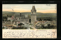 AK Perchtoldsdorf /N.-Oe., Panorama Mit Pfarrkirche Und Türkenthurm  - Andere & Zonder Classificatie