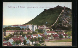 AK Hainburg A. D. Donau, Schlossberg Mit K. K. Pionier-Kadettenschule  - Andere & Zonder Classificatie