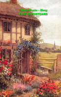 R418566 House. Flowers. Painting. Salmon. 4028. 1953 - Monde