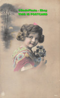 R419348 Girl. Flowers. N. P. G. 1953. Old Photography. Postcard. 1911 - Monde