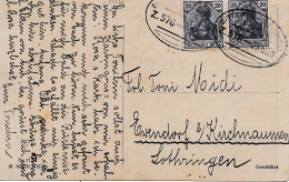 37126# GERMANIA CARTE POSTALE Obl DITTERSBACH GLATZ Z. 576 1929 Pour EVENDORF KIRSCHNAUMEN MOSELLE LORRAINE - Covers & Documents