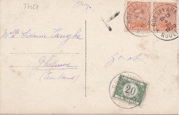 37127# CARTE POSTALE TAXE GHELUWE Obl ROESELARE 1920 - Covers & Documents