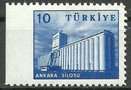 Turkey; 1959 Pictorial Postage Stamp 10 K. ERROR "Imperforate Edge" - Unused Stamps
