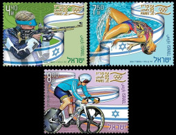 Israel 2024 Olympic Games Paris Olympics Set Of 3 Stamps MNH - Verano 2024 : París