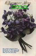 R419033 A Birthday Wish. The Modest Fragrant Violet Greets You On This Happy Day - Monde