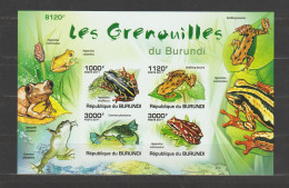 Burundi 2011 Frogs / Les Grenouilles S/S Imperforate/ND MNH/** - Blocks & Kleinbögen