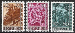 Liechtenstein 1960: Bäume Arbres Trees Zu 345-347 Mi 399-401 Yv? Buche Holder Föhre * Falz MLH (Zumstein CHF 45.00 -50%) - Nuovi
