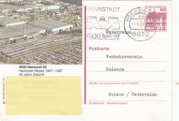 Deutschland. Bildpostkarte 3000 Hannover 82 - Hannover Messe, Wertstempel 60 Pfg. Burgen Und Schlösser, Serie "r" - Bildpostkarten - Gebraucht
