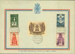 Luxembourg 1945 - Timbres Oblitérés Sur Encart FDC. Mi Nr.: 382/386. PriFix Nr.: 367/371. TRES RARE¡¡¡ (EB) AR-02717 - Usados