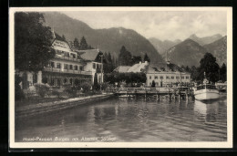 AK Burgau Am Attersee, Landungssteg Am Hotel  - Sonstige & Ohne Zuordnung