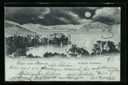 Mondschein-AK Kammer Am Attersee, Blick Auf Das Schloss  - Sonstige & Ohne Zuordnung