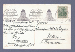 DR Farbe AK  Postkarte - Leipzig - Weihe Des Völkerschacht Denkmals 18.10.1913  (CG13110-272) - Brieven En Documenten