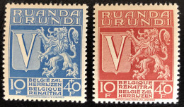 Ruanda-Urundi 1942 Charity Stamps MNH** - Autres & Non Classés