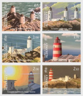 Alderney 2024 300 Years Casquets Lighthouse Lighthouses Set Of 6 Stamps MNH - Lighthouses
