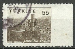 Turkey; 1959 Pictorial Postage Stamp 55 K. ERROR "Imperf. Edge" - Used Stamps