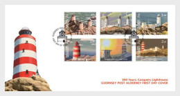 Alderney 2024 300 Years Casquets Lighthouse Lighthouses FDC - Leuchttürme
