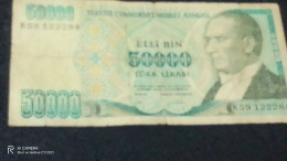 TÜRKİYE--    50 000   LİRA           F - Turchia