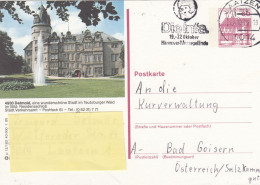 Deutschland. Bildpostkarte 4930 DETMOLD, Residenzschloß, Wertstempel 60 Pfg. Burgen Und Schlösser, Serie "p" - Cartes Postales Illustrées - Oblitérées