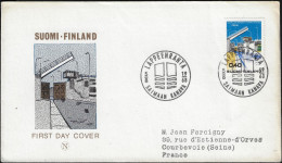 Finlande 1968 Y&T 617 Sur FDC. Ouverture Du Nouveau Canal De Saimaa Entre La Finlande Et La Russie. Pont-levis - Schiffe