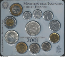 2001 Italia Divisionale 12 Monete FDC-BU - Other & Unclassified