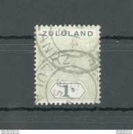 1888-93 Zululand - South Africa - Stanley Gibbons N. 10 - 1 Scellino Dull Green - Usato - Otros & Sin Clasificación