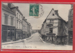 Carte Postale 27. Pont-de-L'Arche   J. Gouye  Coiffeur  Rue Du Pont Très Beau Plan - Pont-de-l'Arche