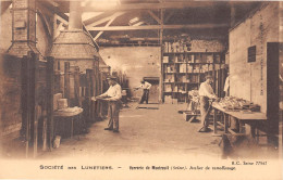 Verrerie De MONTREUIL (Seine-Saint-Denis) - Société Des Lunetiers - Atelier De Ramolissage - Ecrit (2 Scans) - Montreuil