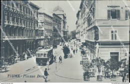 Al651 Cartolina  Fotografica Fiume Piazza Dante Croazia - Sonstige & Ohne Zuordnung