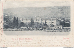 Ao62 Cartolina Fiume Marine Akademie 1900  Croazia - Sonstige & Ohne Zuordnung