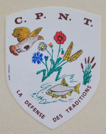 Autocollant Vintage CPNT La Défense Des Traditions - Chasse Pêche Nature Traditions - Autocollants