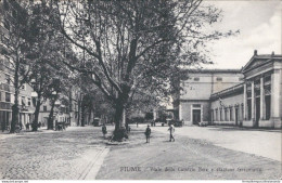 Ao393 Cartolina  Fiume Viale Delle Camicie Nere E Stazione Croazia - Sonstige & Ohne Zuordnung