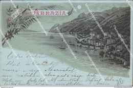 Am751 Cartolina Gruss Aus Abbazia 1898  Croazia - Otros & Sin Clasificación