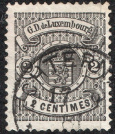 Luxembourg 1880 2 C Perf 13½ 1 Value Cancelled - 1859-1880 Armoiries