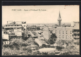 CPA Port Said, Square Of Ferdinand De Lesseps  - Andere & Zonder Classificatie