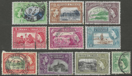 Trinidad & Tobago. 1953-59 Queen Elizabeth II. 10 Used Values To $1.20. SG 267etc. M5074 - Trinidad & Tobago (...-1961)
