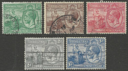 Trinidad & Tobago. 1922-28 KGV. 5 Used Values To 3d. Mult Script CA W/M. SG 218etc. M5075 - Trinidad & Tobago (...-1961)