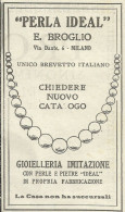 Perla Ideal E. Broglio - Milano - Pubblicit� 1925 - Advertising - Publicités