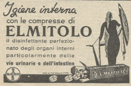 Igiene Interne Con Le Compresse Elmitolo - Pubblicit� 1936 - Advertising - Advertising