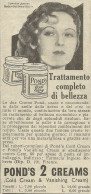 Creme Pond Trattamento Di Bellezza - Pubblicit� 1934 - Advertising - Advertising