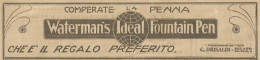 Waterman's Ideal Fountain Pen - Pubblicit� 1923 - Advertising - Advertising