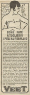 Veet Togli I Peli Superflui - Pubblicit� 1928 - Advertising - Advertising