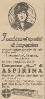 ASPIRINA - I Cambiamenti Di Temperatura - Pubblicit� 1926 - Advertising - Advertising