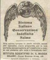 Conservazione Salme Umane SICIS - Pubblicit� 1926 - Advertising - Advertising