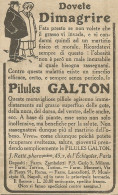 Pilules Galton Per Dimagrire - Pubblicit� 1926 - Advertising - Advertising