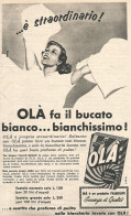 OLA' Fa Il Bucato Bianchissimo - Pubblicit� Del 1958 - Vintage Advertising - Publicidad