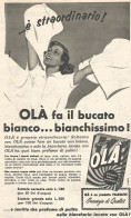 OLA' Fa Il Bucato Bianchissimo - Pubblicit� Del 1958 - Vintage Advertising - Publicidad