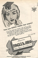 Margarina FOGLIA D'ORO - Pubblicit� Del 1958 - Vintage Advertising - Publicidad