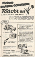 Con KNORR Vincete La Fiat 600 - Pubblicit� Del 1958 - Vintage Advertising - Publicidad