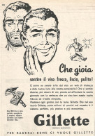 Per Radersi Bene Ci Vuole GILLETTE - Pubblicit� Del 1958 - Vintage Advert - Publicidad